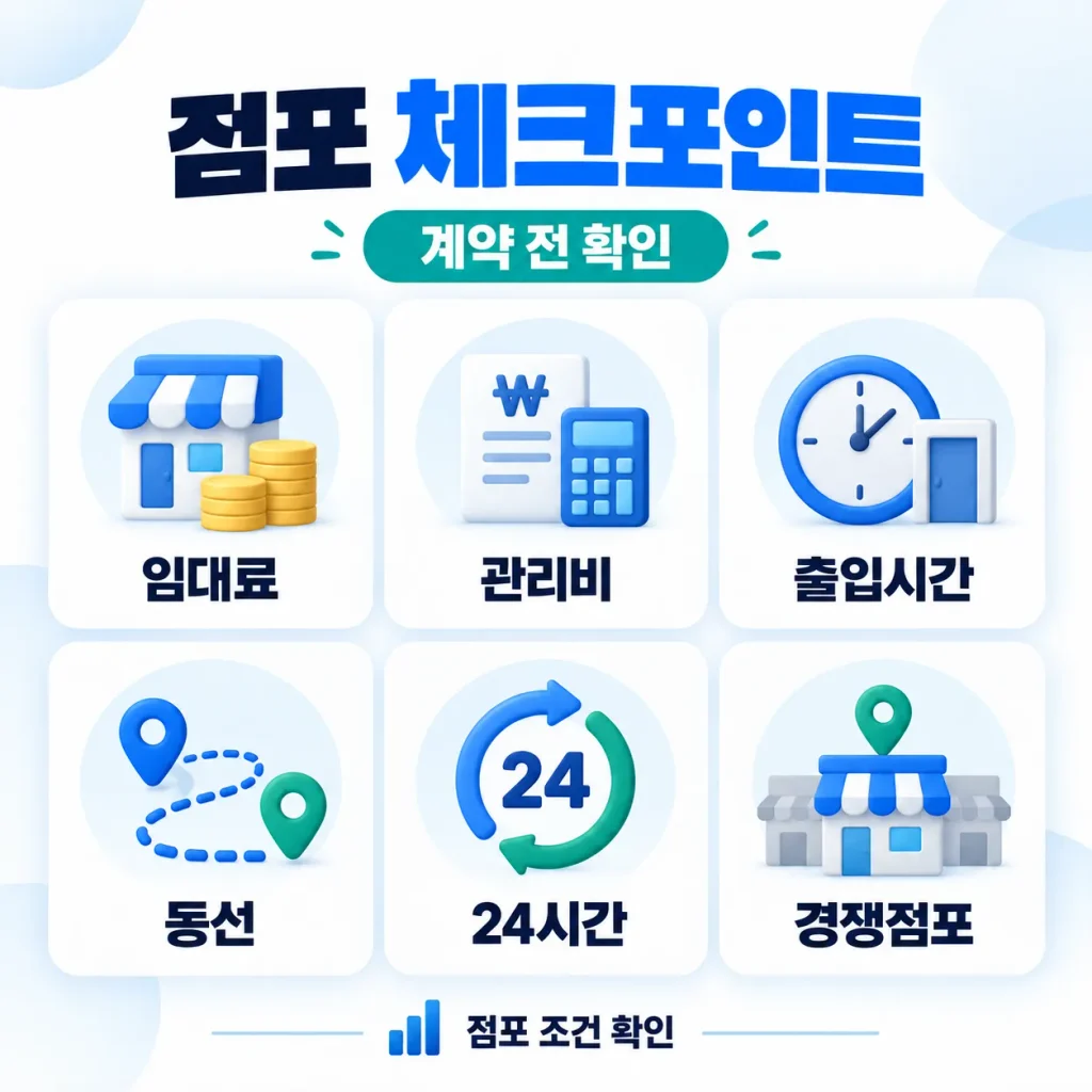 무인프린트 창업 점포 계약 전 임대료 관리비 출입시간 고객동선 경쟁점포 확인 항목