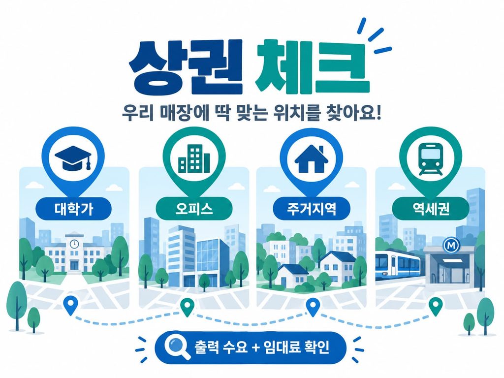 무인프린트 창업 상권 선택 기준 대학가 오피스 주거지역 역세권 출력 수요 비교